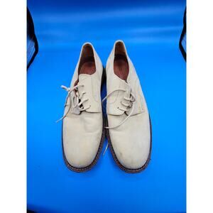 JM JOHNSTONE & MURPHY HARTLEY PLAIN TOE OXFORD DERBY TAUPE ITALIAN SHOES MENS‎ 9